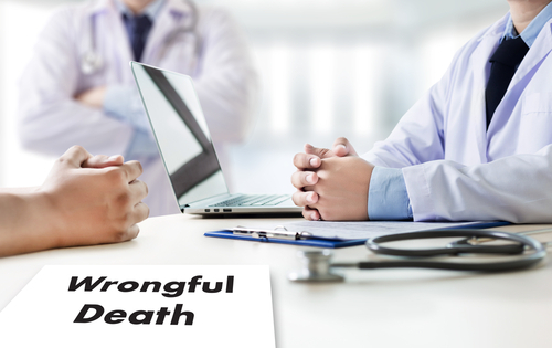 Wrongful Death Doctor Talk And Patient Medical Working At Office