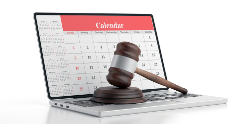 Online Auction Date Judge Decision Deadline Concept